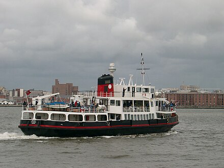MV Royal Iris of the Mersey is one of three ferries that provide cross river services between Liverpool and the Wirral.