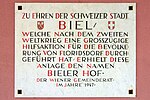 Stadt Biel - Gedenktafel