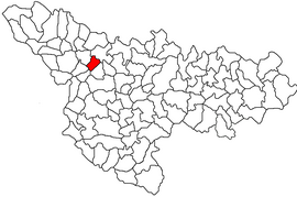 Lage im Landkreis Timiș