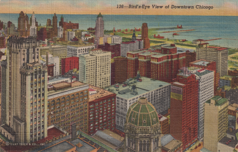 File:Bird's Eye View of Downtown Chicago from Board of Trade - Front.png