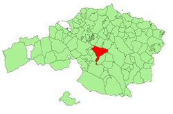 Location of Galdakao in Biscay