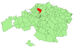 Localização do município de Gatica na Biscaia