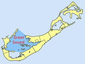 Kaart van Great Sound