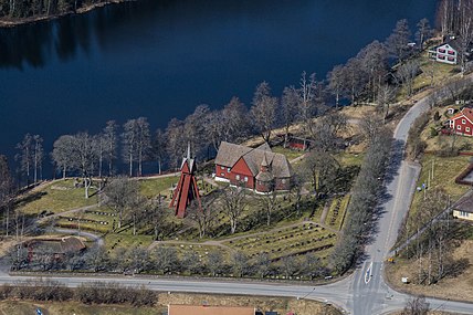 Kyrkplatsen från luften