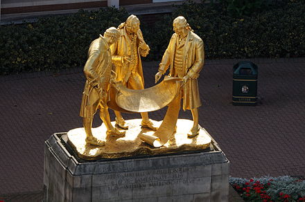 Statue of Boulton, Watt and Murdoch in Broad Street
