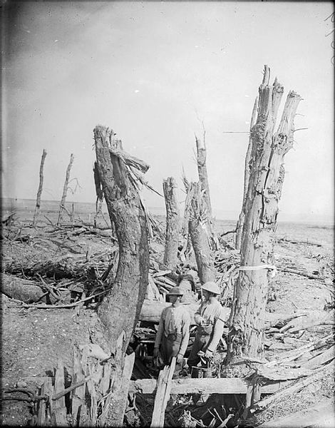 File:British soldiers in wrecked German trench at Ginchy 1916 IWM Q 4338.jpg