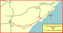 System map of the Wemyss and Buckhaven Railway Buckhaven rly.png