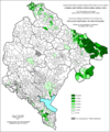 Поширеність мусульман у Чорногорії за поселеннями (1981)