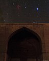 California nebula and pleiades over the Bahram castle.jpg