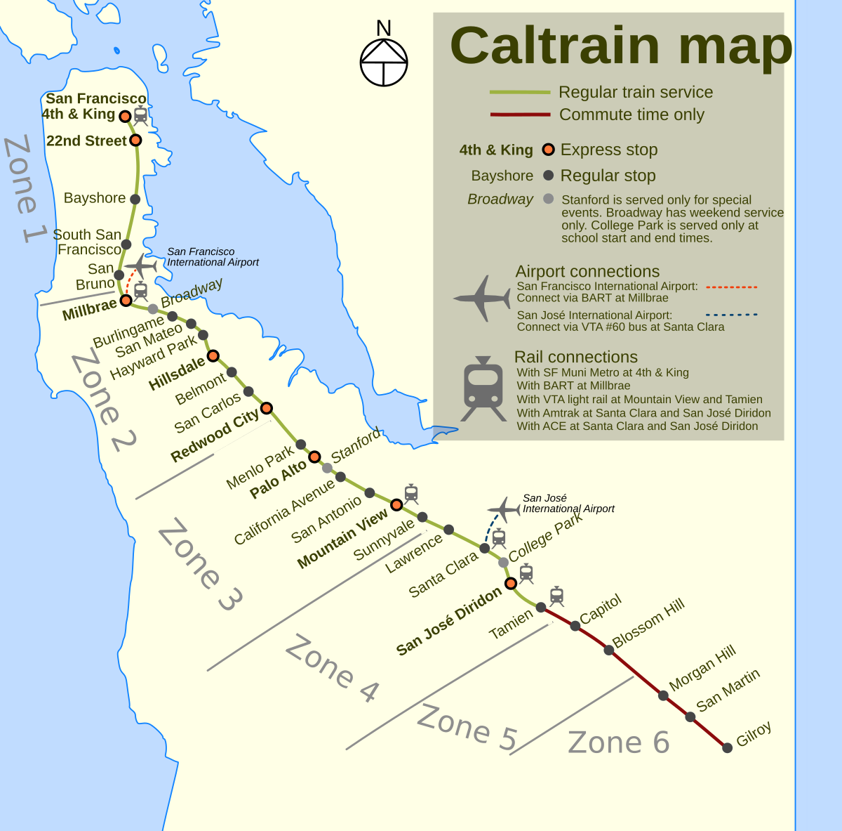 List of Caltrain stations Wikipedia