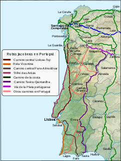 Portuguese Way Camino de Santiago pilgrimage routes starting in Portugal