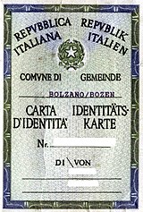 Carta Didentità Cartacea Italiana Wikiwand