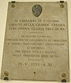 Lapide ai Cavalieri di Toscana caduti nella Grande Guerra, 1933
