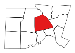 Umístění Center Township v Chatham County