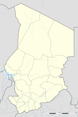 Poloha vulkánu na mape Čadu