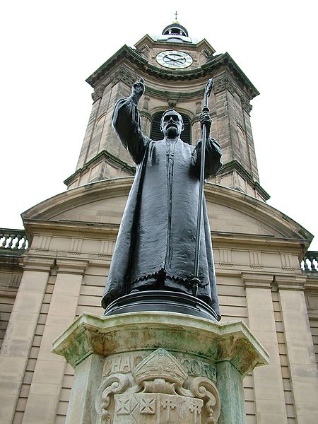 Statue of Charles Gore, by Thomas Stirling Lee, outside St Philip's Cathedral, Birmingham