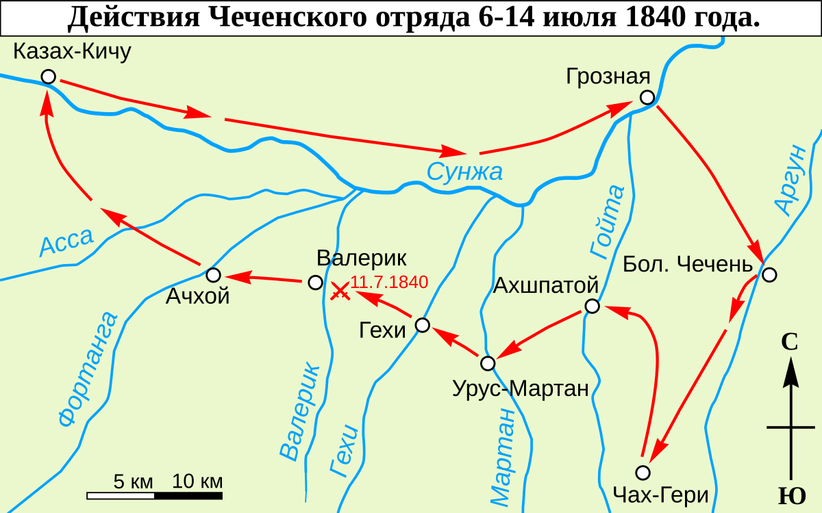 Река Валерик на Кавказе