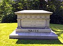 Graf van Justitie Morrison Waite op Woodlawn Cemetery in Toledo, Ohio