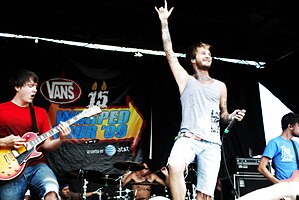 Chiodos performing at Warped Tour in 2009