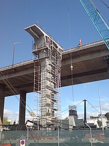 One of the first new columns mostly finished in mid-2009. Column Of New Newmarket Viaduct.jpg