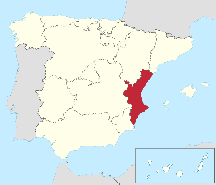 File:Comunidad Valenciana in Spain (including Canarias).svg