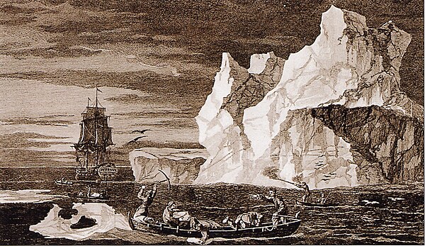 Cook in Antarctica drawn by William Hodges