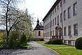 Der Ostflügel der barocken Anlage Schloss Corvey mit Benediktuskapelle in Corvey, Kreis Höxter