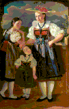 Три девушки в люцернских костюмах. 1822
