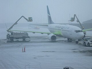 <span class="mw-page-title-main">Ground deicing of aircraft</span> Ground deicing of aircraft