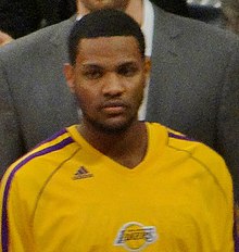 Ebanks with the Los Angeles Lakers in 2013 Devin Ebanks in 2013.jpg