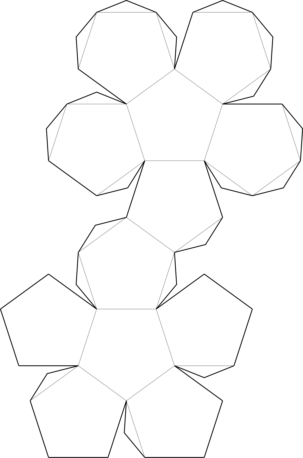 Как сделать правильный додекаэдр из бумаги схема