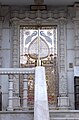 Doorway on the Bhagwan Mahavirswami Temple, a Jain place of worship in Kobe.