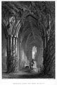 Dryburgh Abbey: the Grave of Scott, engraving after J A Bell, 1847