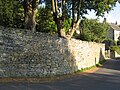 Cotswold dry stone wall Chalford Hill, Gloucestershire, England