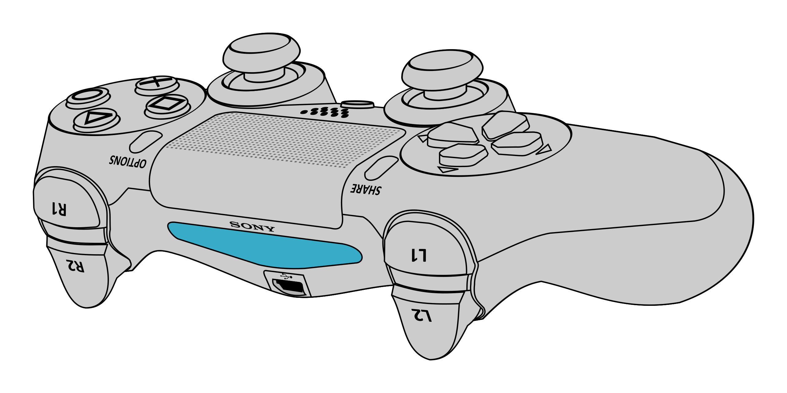 ps4 controller drawing