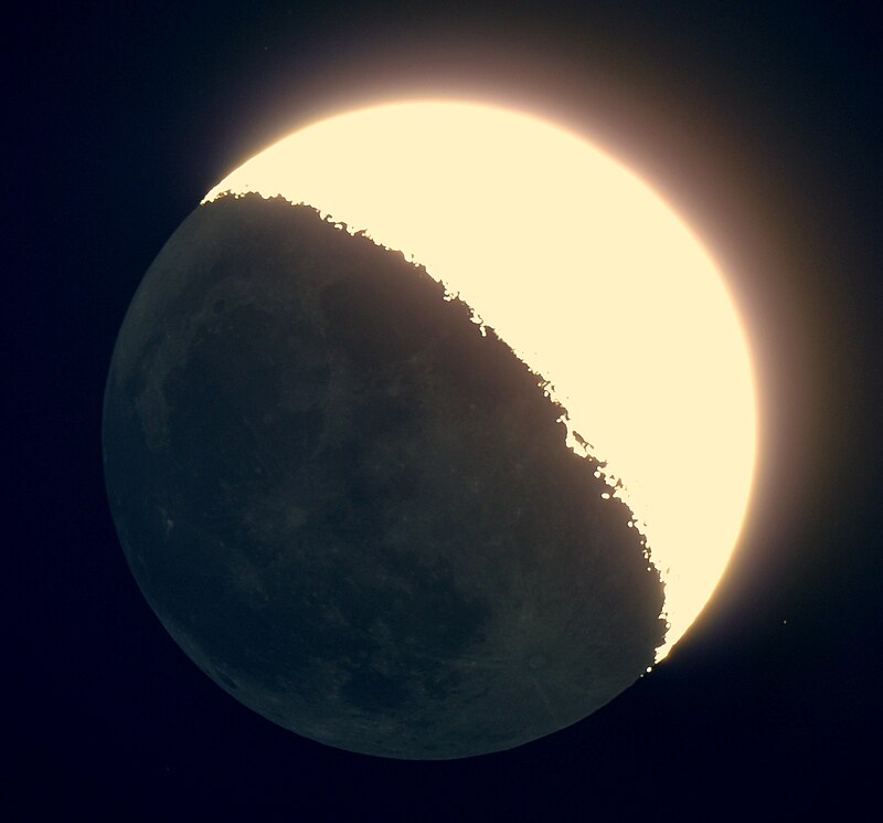 moon reflects sunlight