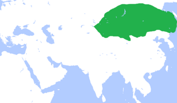 Greatest extent of the Eastern Turkic Khaganate (It probably did not reach the Pacific)