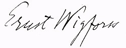 Ernst Wigforssʼ signatur