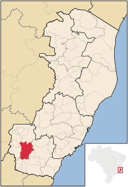 Localização de Alegre no Espírito Santo