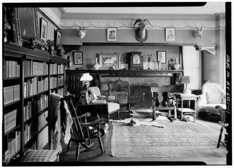 File:FIRST FLOOR, LIBRARY - Sagamore Hill, Oyster Bay, Nassau County, NY HABS NY,30-OYSTB,2-11.tif