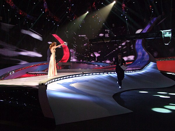 Stage of the contest during the First Semi-final