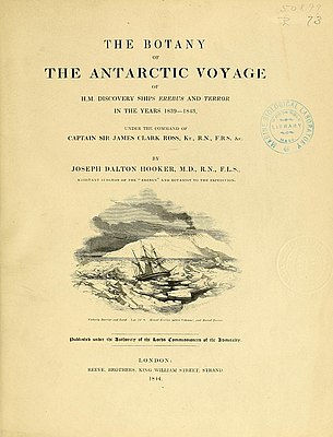 Title page of Flora Antarctica, 1844–1846