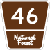 Forest Route 46 marker