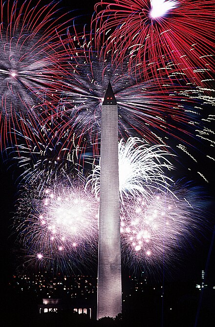 Washington Monument on the Fourth of July