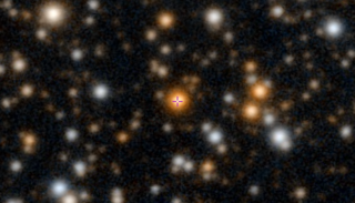 <span class="mw-page-title-main">Gaia17bpp</span> M-type star in the constellation Sagitta