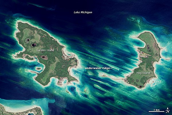 Garden and Hog island from orbit