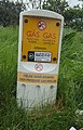 Image 73Construction close to high pressure gas transmission pipelines is discouraged, often with standing warning signs. (from Natural gas)