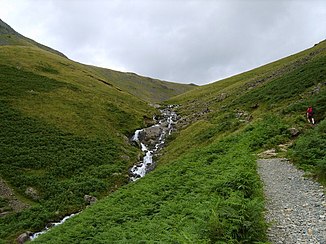 The climb to Black Sail Pass and the Gatherstone Beck