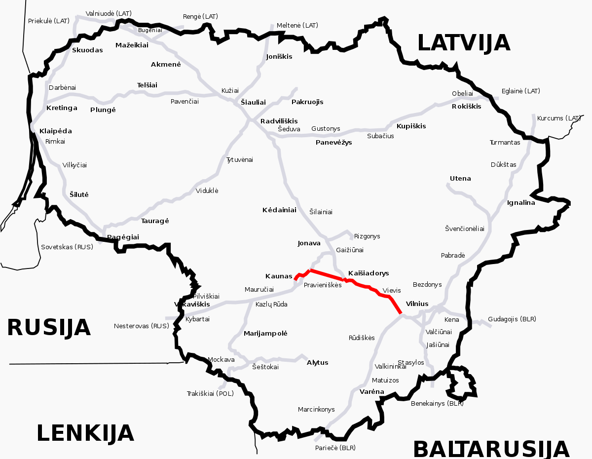 Vilniaus–Kauno geležinkelis – Vikipedija