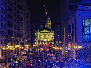 Protest yn Indianapolis, 29 Mai 2020
